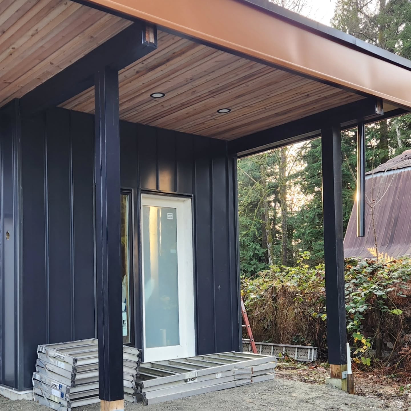 Custom fabricated headwall flashing for Abbotsford home